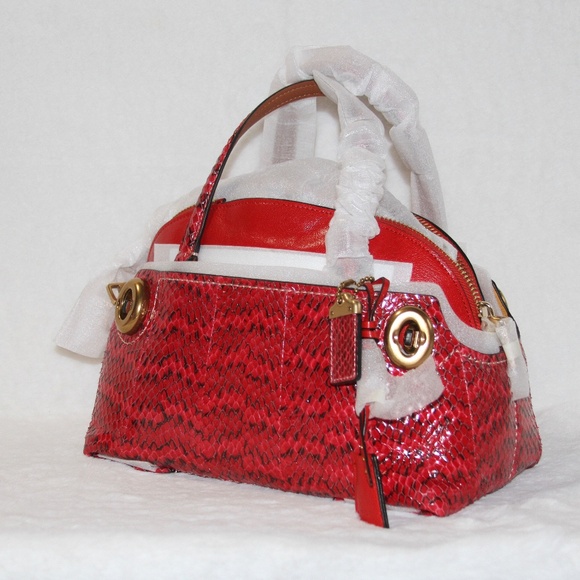 RARE COACH 1941 Collection Whipsnake Leather Outlaw 36 Satchel Purse Handbag NWT - Picture 3 of 10